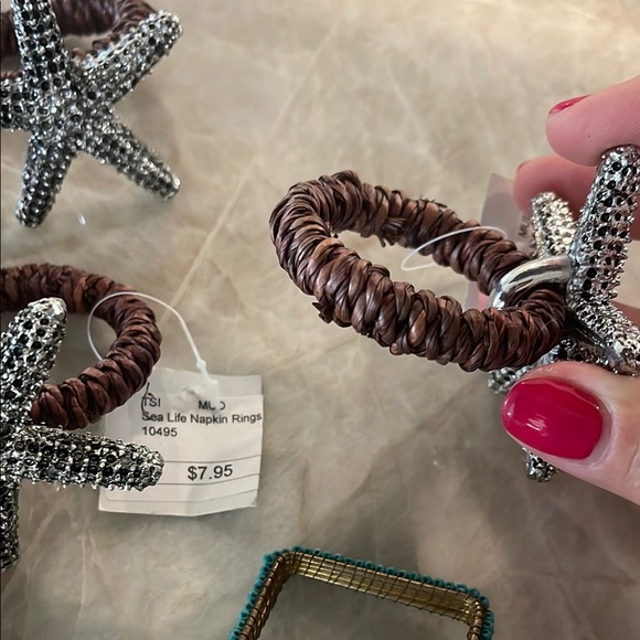 Starfish and Rope Napkin Rings Set - Picture 7 of 9